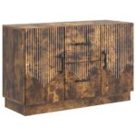 vidaXL Servírovacia skriňa so zásuvkou Dymový dub 89 x 34,5 x 57 cm – Obrázok 2
