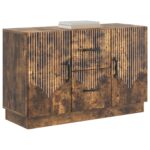 vidaXL Servírovacia skriňa so zásuvkou Dymový dub 89 x 34,5 x 57 cm – Obrázok 3