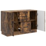 vidaXL Servírovacia skriňa so zásuvkou Dymový dub 89 x 34,5 x 57 cm – Obrázok 5