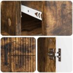 vidaXL Servírovacia skriňa so zásuvkou Dymový dub 89 x 34,5 x 57 cm – Obrázok 9