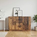 vidaXL Servírovacia skriňa so zásuvkou Staré drevo 89 x 34,5 x 57 cm – Obrázok 4