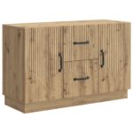 vidaXL Servírovacia skriňa so zásuvkou Dub artisan 89 x 34,5 x 57 cm – Obrázok 2