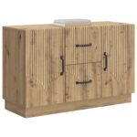 vidaXL Servírovacia skriňa so zásuvkou Dub artisan 89 x 34,5 x 57 cm – Obrázok 3