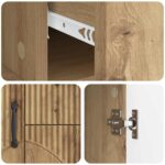 vidaXL Servírovacia skriňa so zásuvkou Dub artisan 89 x 34,5 x 57 cm – Obrázok 9