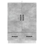 vidaXL Servírovacia skriňa so zásuvkou Betónovo sivá 66 x 34,5 x 92 cm – Obrázok 5