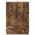 vidaXL Servírovacia skriňa so zásuvkou Dymový dub 66 x 34,5 x 92 cm – Obrázok 5