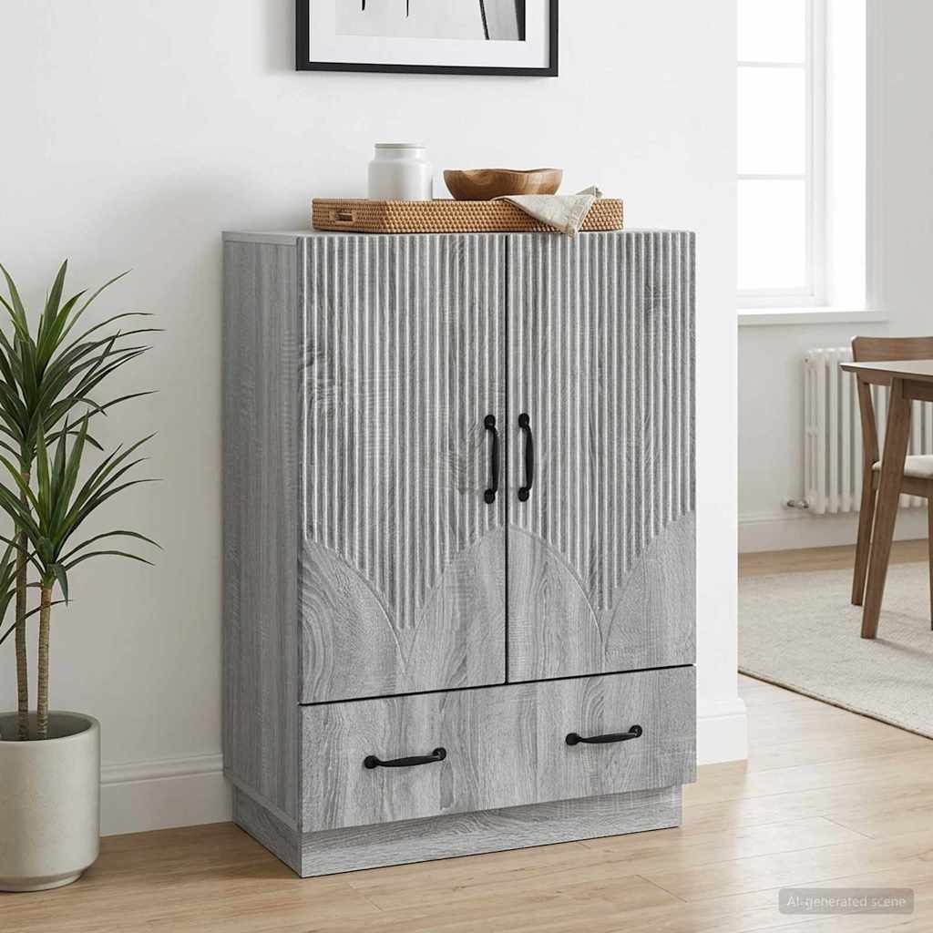 895361_1.jpg vidaXL Servírovacia skriňa so zásuvkou Sivá sonoma 66 x 34,5 x 92 cm – Obrázok 1