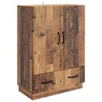 vidaXL Servírovacia skriňa so zásuvkou Staré drevo 66 x 34,5 x 92 cm – Obrázok 2