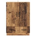 vidaXL Servírovacia skriňa so zásuvkou Staré drevo 66 x 34,5 x 92 cm – Obrázok 5