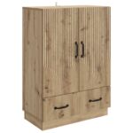 vidaXL Servírovacia skriňa so zásuvkou Dub artisan 66 x 34,5 x 92 cm – Obrázok 2