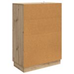 vidaXL Servírovacia skriňa so zásuvkou Dub artisan 66 x 34,5 x 92 cm – Obrázok 7