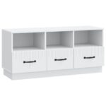 vidaXL TV skrinka Biela 102 x 34,5 x 47 cm Kompozitné drevo – Obrázok 2