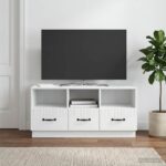 vidaXL TV skrinka Biela 102 x 34,5 x 47 cm Kompozitné drevo – Obrázok 4