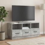 vidaXL TV skrinka Betónovo sivá 102 x 34,5 x 47 cm Kompozitné drevo