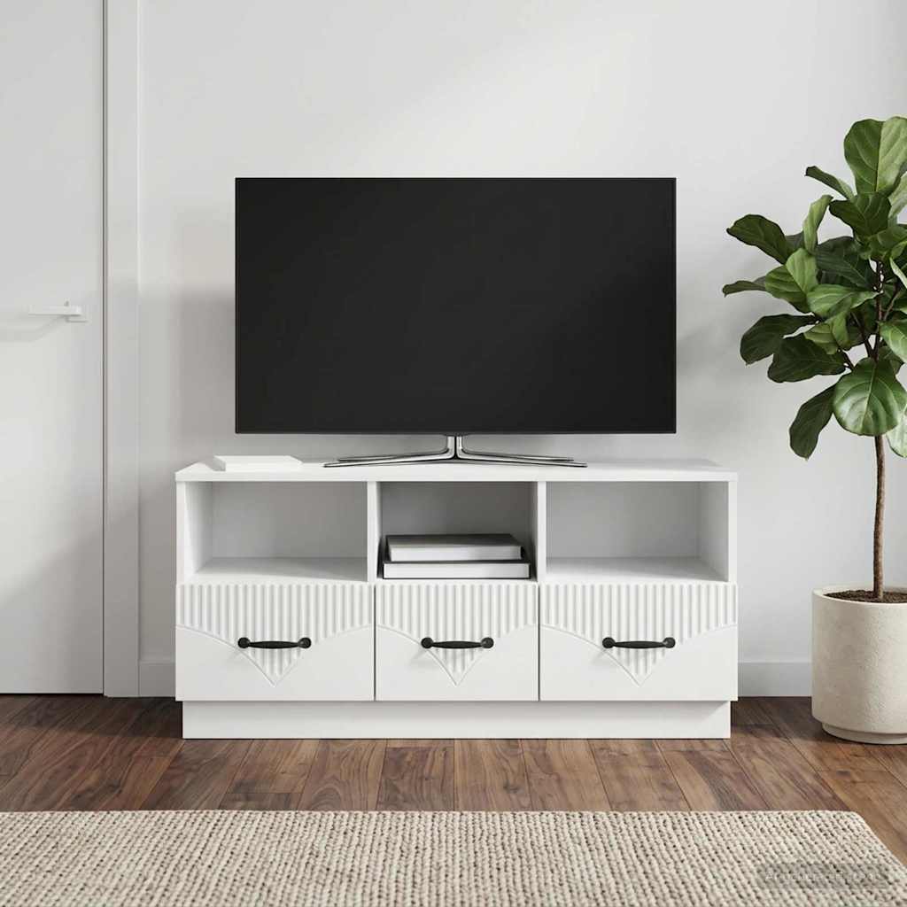 895369_1.jpg vidaXL TV skrinka Biela s vysokým leskom 102 x 34,5 x 47 cm – Obrázok 1