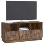 vidaXL TV skrinka Dymový dub 102 x 34,5 x 47 cm Kompozitné drevo – Obrázok 3