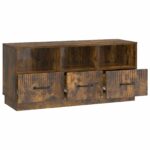 vidaXL TV skrinka Dymový dub 102 x 34,5 x 47 cm Kompozitné drevo – Obrázok 5