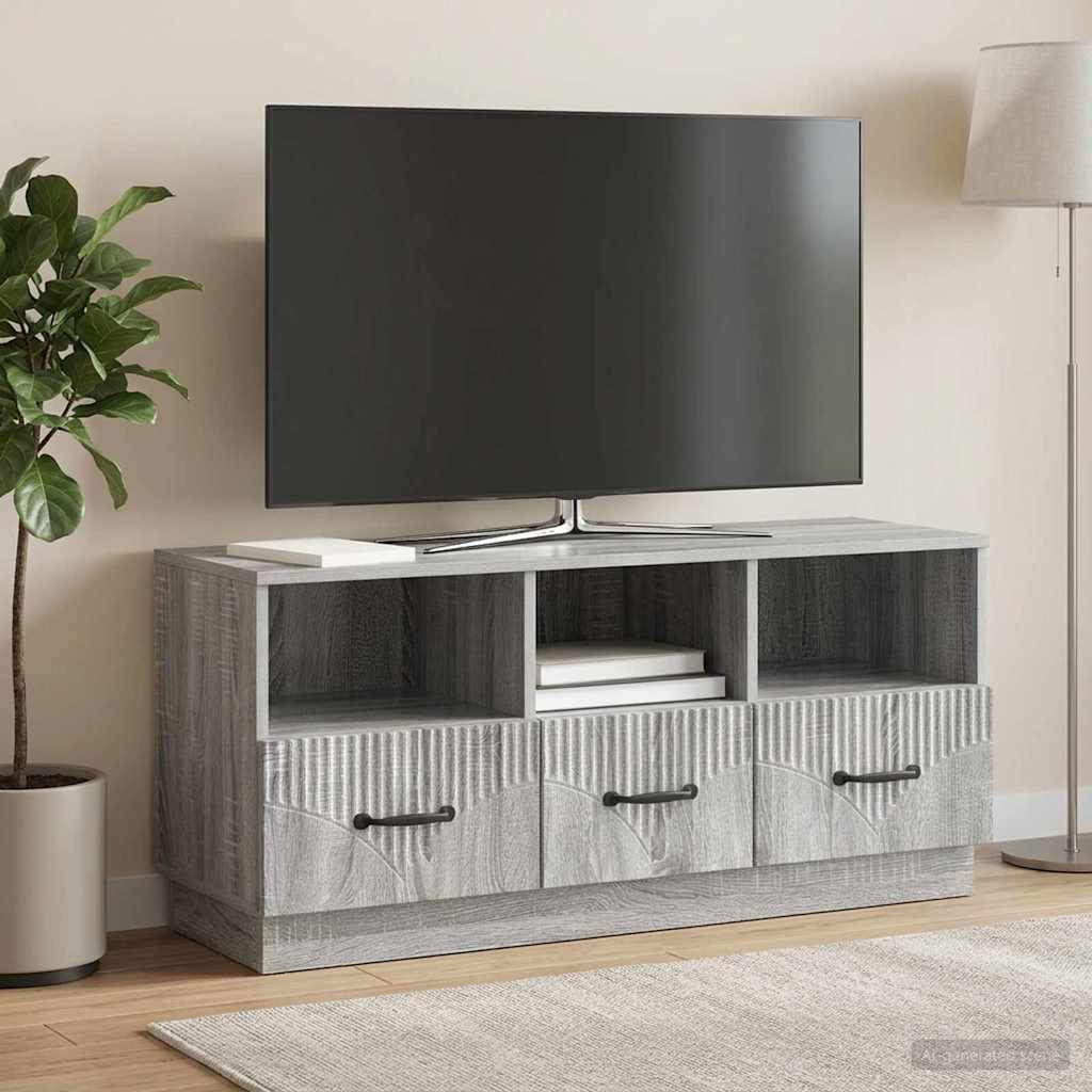 895371_1.jpg vidaXL TV skrinka Sivá sonoma 102 x 34,5 x 47 cm Kompozitné drevo – Obrázok 1
