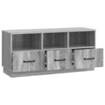 vidaXL TV skrinka Sivá sonoma 102 x 34,5 x 47 cm Kompozitné drevo – Obrázok 5