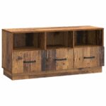 vidaXL TV skrinka Staré drevo 102 x 34,5 x 47 cm Kompozitné drevo – Obrázok 2