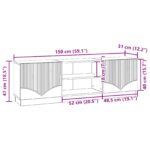 vidaXL TV skrinka Čierna 150 x 31 x 47 cm Kompozitné drevo – Obrázok 11