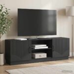 vidaXL TV skrinka Čierna 150 x 31 x 47 cm Kompozitné drevo – Obrázok 4
