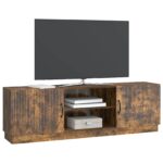 vidaXL TV skrinka Dymový dub 150 x 31 x 47 cm Kompozitné drevo – Obrázok 3
