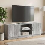 vidaXL TV skrinka Sivá sonoma 150 x 31 x 47 cm Kompozitné drevo – Obrázok 4