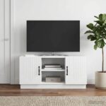 vidaXL TV skrinka Biela 102 x 34,5 x 47 cm Kompozitné drevo