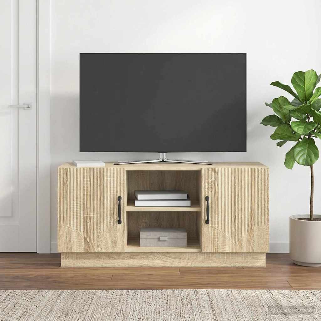895387_1.jpg vidaXL TV skrinka Dub sonoma 102 x 34,5 x 47 cm Kompozitné drevo – Obrázok 1