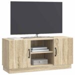 vidaXL TV skrinka Dub sonoma 102 x 34,5 x 47 cm Kompozitné drevo – Obrázok 3