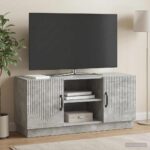 vidaXL TV skrinka Betónovo sivá 102 x 34,5 x 47 cm Kompozitné drevo