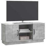 vidaXL TV skrinka Betónovo sivá 102 x 34,5 x 47 cm Kompozitné drevo – Obrázok 3
