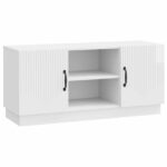 vidaXL TV skrinka Biela s vysokým leskom 102 x 34,5 x 47 cm – Obrázok 2