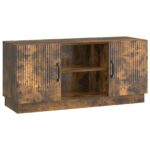 vidaXL TV skrinka Dymový dub 102 x 34,5 x 47 cm Kompozitné drevo – Obrázok 2