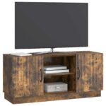 vidaXL TV skrinka Dymový dub 102 x 34,5 x 47 cm Kompozitné drevo – Obrázok 3