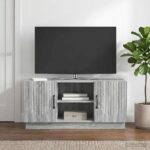 vidaXL TV skrinka Sivá sonoma 102 x 34,5 x 47 cm Kompozitné drevo