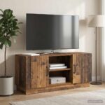 vidaXL TV skrinka Staré drevo 102 x 34,5 x 47 cm Kompozitné drevo