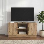 vidaXL TV skrinka Dub artisan 102 x 34,5 x 47 cm Kompozitné drevo