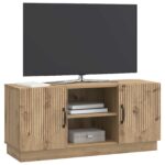 vidaXL TV skrinka Dub artisan 102 x 34,5 x 47 cm Kompozitné drevo – Obrázok 3
