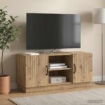 vidaXL TV skrinka Dub artisan 102 x 34,5 x 47 cm Kompozitné drevo – Obrázok 4