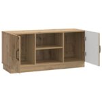 vidaXL TV skrinka Dub artisan 102 x 34,5 x 47 cm Kompozitné drevo – Obrázok 5