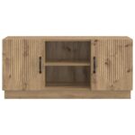 vidaXL TV skrinka Dub artisan 102 x 34,5 x 47 cm Kompozitné drevo – Obrázok 6