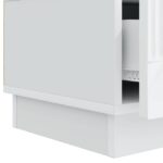 vidaXL TV skrinka Biela 147 x 34,5 x 27 cm Kompozitné drevo – Obrázok 9