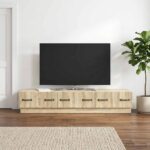 vidaXL TV skrinka Dub sonoma 147 x 34,5 x 27 cm Kompozitné drevo