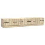 vidaXL TV skrinka Dub sonoma 147 x 34,5 x 27 cm Kompozitné drevo – Obrázok 2