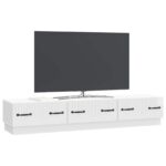 vidaXL TV skrinka Biela s vysokým leskom 147 x 34,5 x 27 cm – Obrázok 3