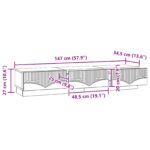 vidaXL TV skrinka Dymový dub 147 x 34,5 x 27 cm Kompozitné drevo – Obrázok 11