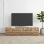 vidaXL TV skrinka Dub artisan 147 x 34,5 x 27 cm Kompozitné drevo