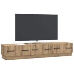 vidaXL TV skrinka Dub artisan 147 x 34,5 x 27 cm Kompozitné drevo – Obrázok 3